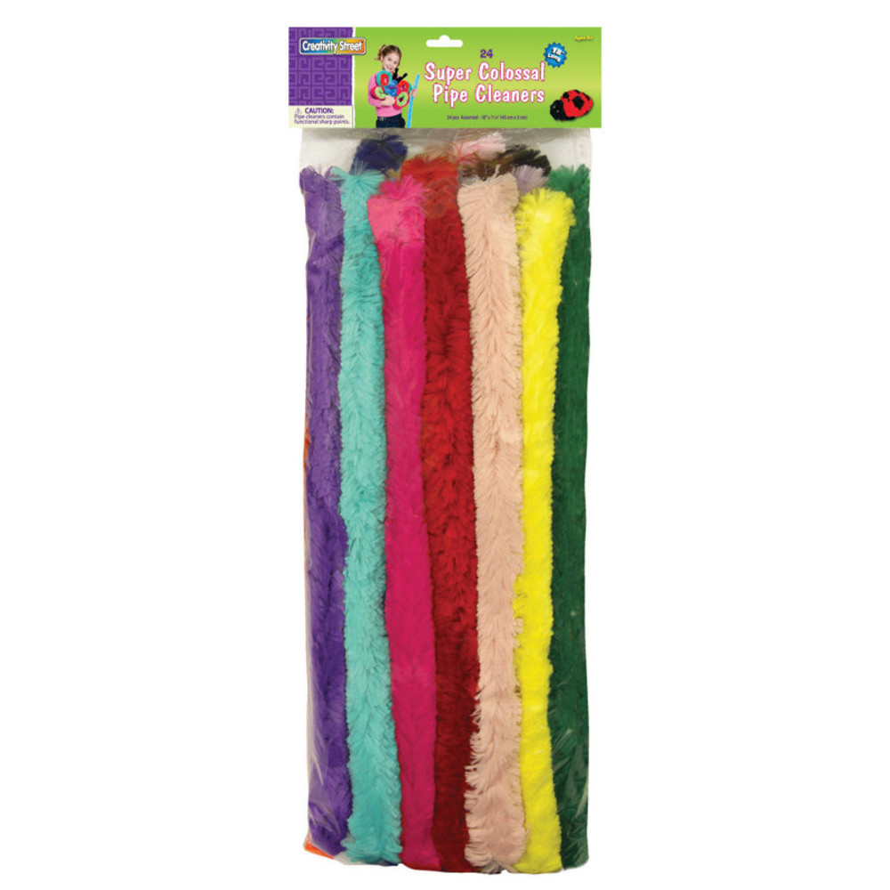 DIXON TICONDEROGA CO Creativity Street® Super Colossal Stems, Assorted Colors, 18" x 1", 24 Pieces