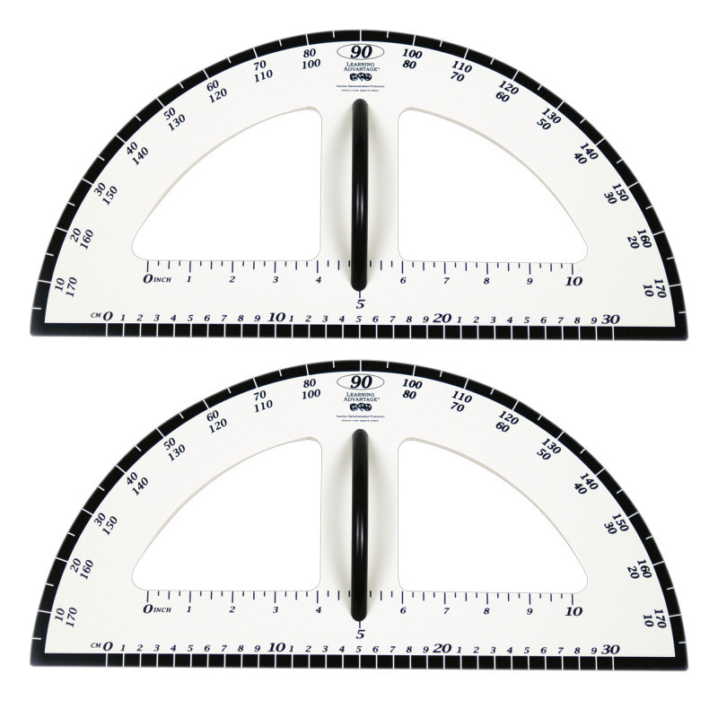 LEARNING ADVANTAGE Learning Advantage® Dry Erase Magnetic Protractor, Pack of 2