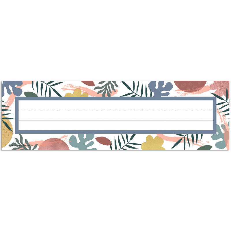 TEACHER CREATED RESOURCES Teacher Created Resources® Wonderfully Wild Flat Name Plates, 3-1/2" x 11-1/2", Pack of 36