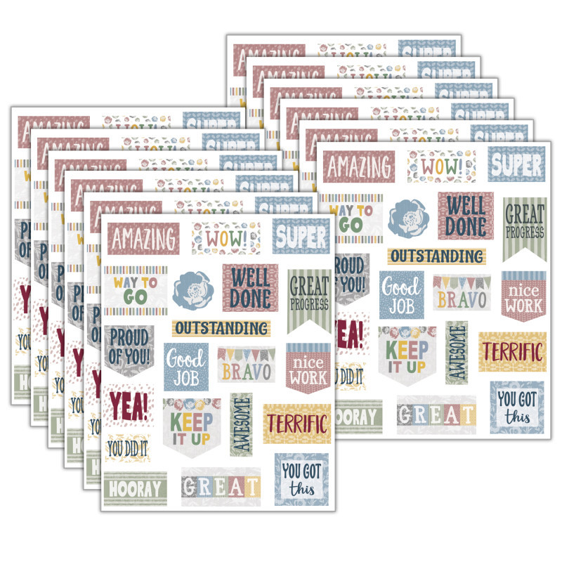 TEACHER CREATED RESOURCES Teacher Created Resources® Classroom Cottage Stickers, 120 Per Pack, 12 Packs