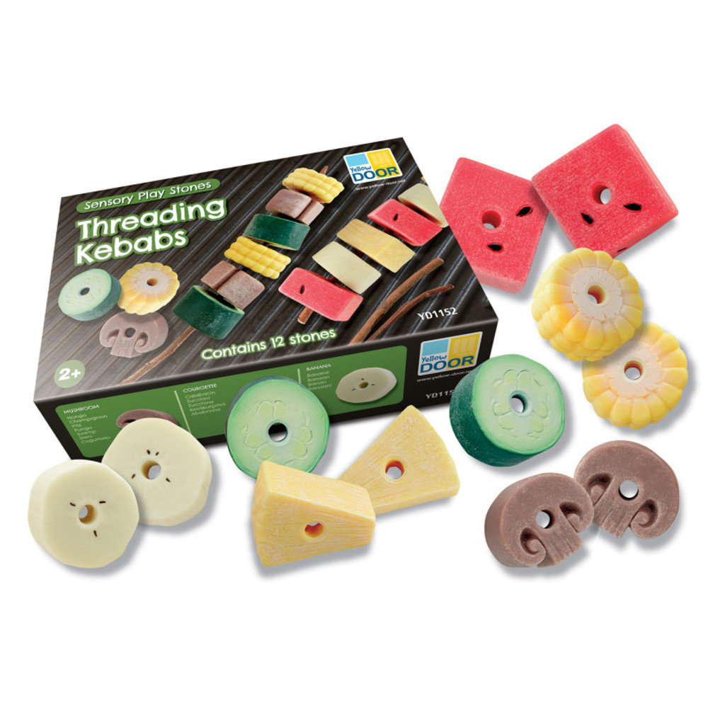 YELLOW DOOR US LLC Yellow Door Sensory Play Stones, Threading Kebabs