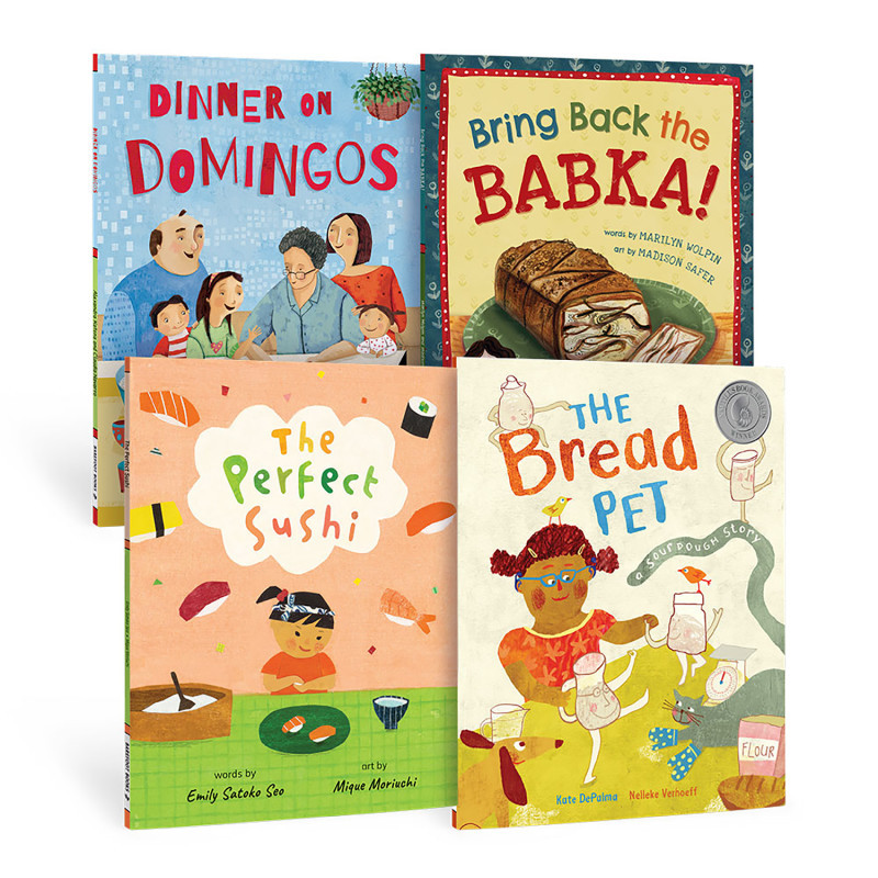 BAREFOOT BOOKS Barefoot Books 2nd Grade Food and Family Book Bundle, Set of 4
