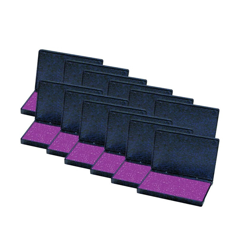 ADVANTUS Charles Leonard Stamp Pad, Violet, Pack of 12