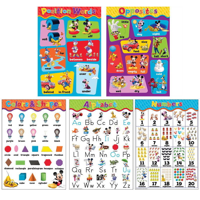 EUREKA Eureka® Mickey Mouse Clubhouse® Beginning Concepts Bulletin Board Set