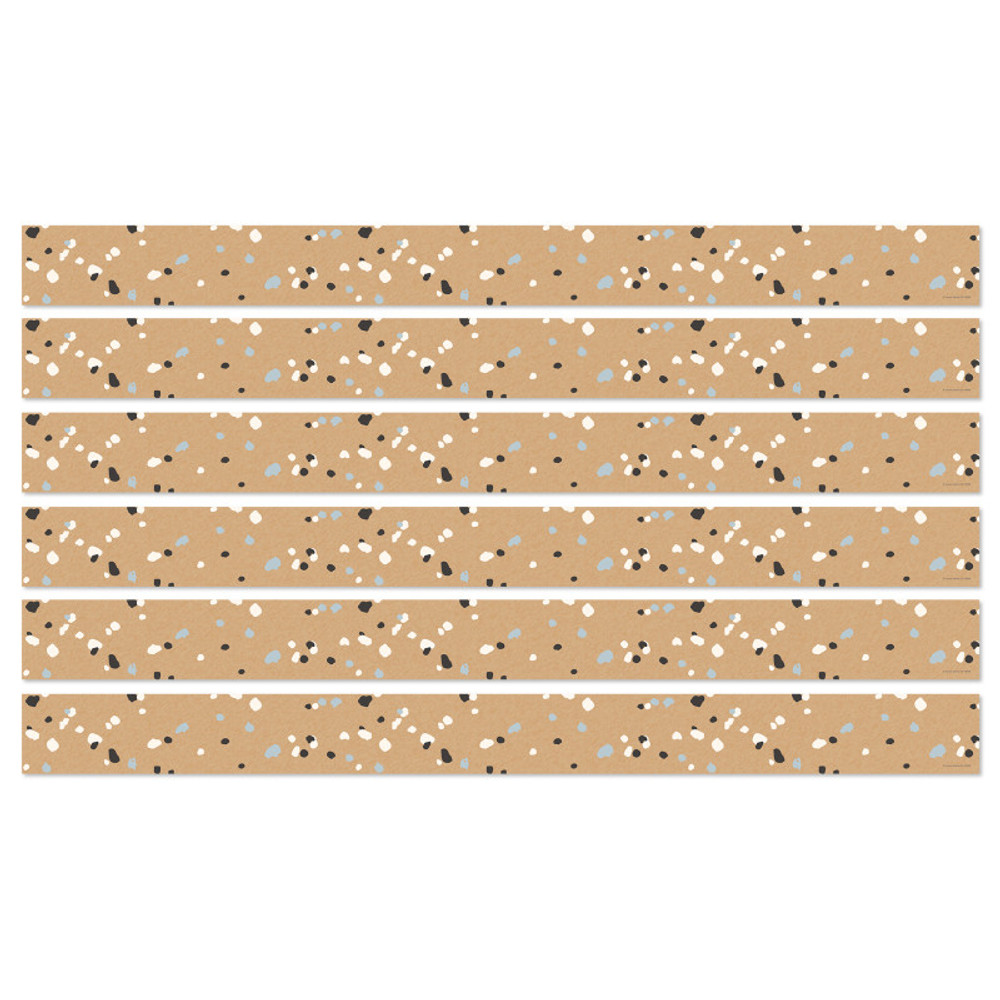 CARSON DELLOSA EDUCATION Carson Dellosa Education We Belong Speckled Kraft Paper Straight Borders Per Pack, 36 Feet Per Pack, 6 Packs
