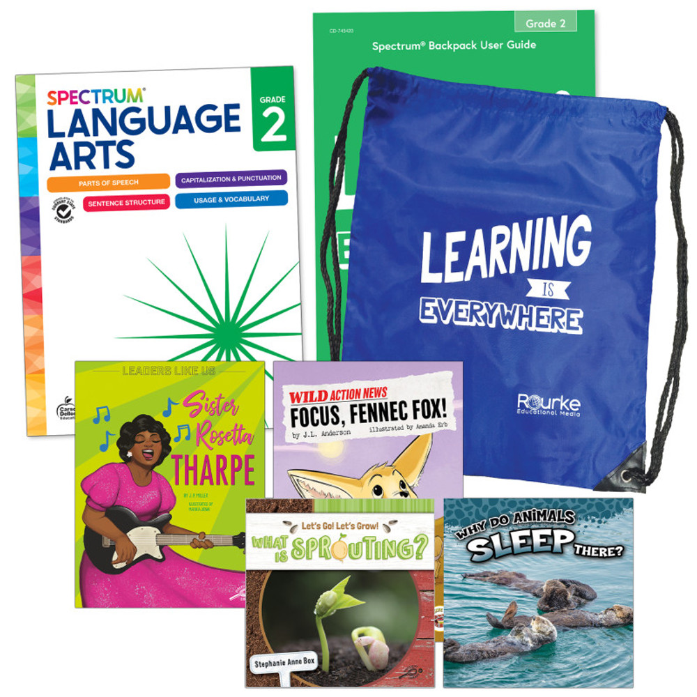 CARSON DELLOSA EDUCATION Spectrum® Language and Literacy Backpack, Grade 2