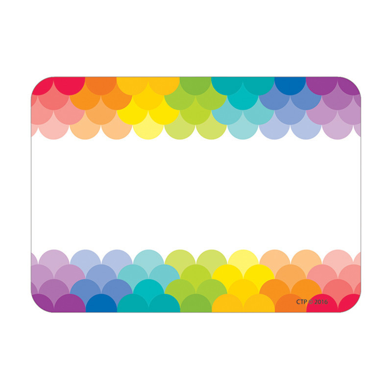 CREATIVE TEACHING PRESS Creative Teaching Press® Painted Palette Rainbow Scallops Name Tag Labels, 36/Pack
