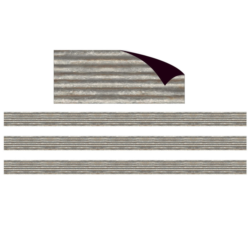 TEACHER CREATED RESOURCES Teacher Created Resources® Corrugated Metal Magnetic Border, 24 Feet Per Pack, 3 Packs