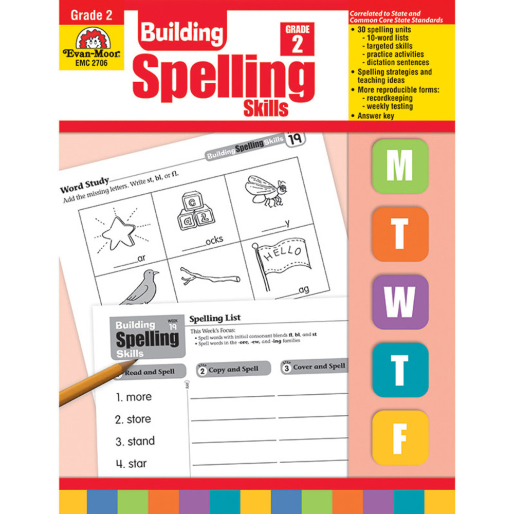 EVAN-MOOR Evan-Moor Educational Publishers Building Spelling Skills, Teacher's Edition, Grade 2