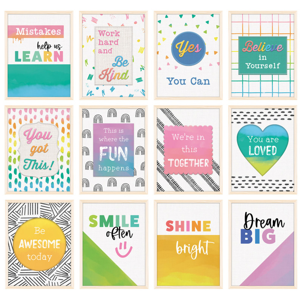 CARSON DELLOSA EDUCATION Happily Ever Elementary Mini Posters: Creatively Inspired Poster Set