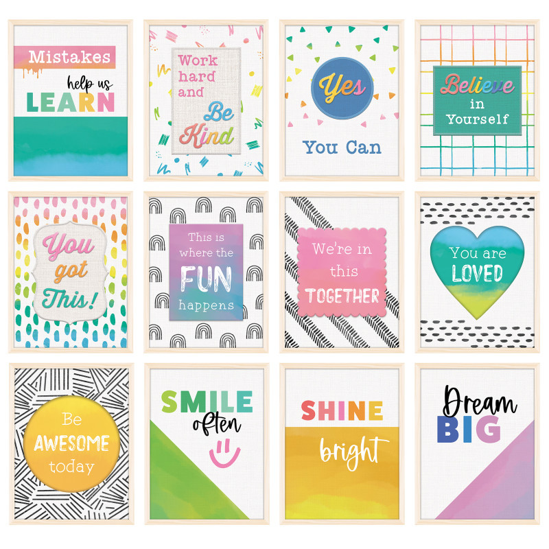 CARSON DELLOSA EDUCATION Happily Ever Elementary Mini Posters: Creatively Inspired Poster Set