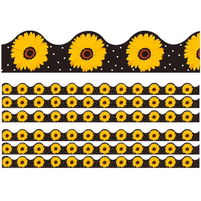 EUREKA Eureka® The Hive Black Floral Deco Trim®, 37 Feet Per Pack, 6 Packs