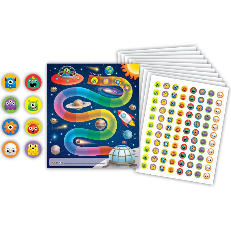 TEACHER CREATED RESOURCES Teacher Created Resources® Out of this World Reward Trackers with Stickers