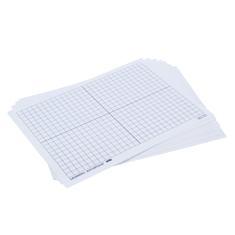 LEARNING ADVANTAGE Learning Advantage® X-Y Axis Dry Erase Grid Boards - Set of 10