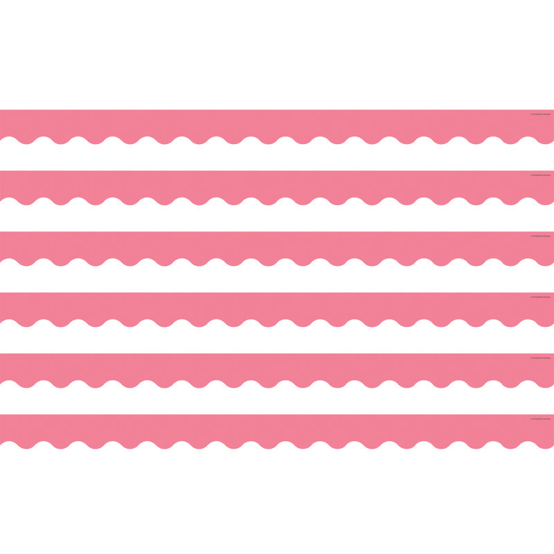 TEACHER CREATED RESOURCES Teacher Created Resources® Light Pink Scalloped Border Trim, 35 Feet Per Pack, 6 Packs