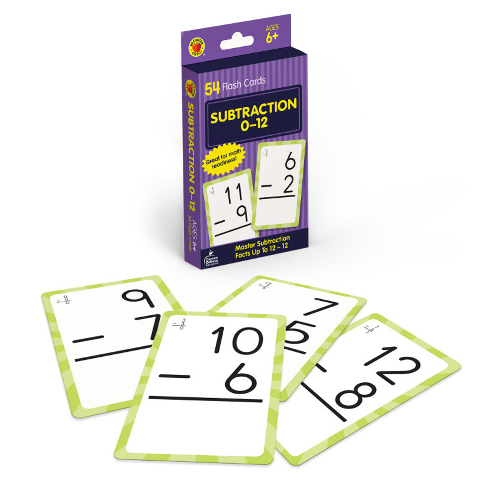 CARSON DELLOSA EDUCATION Brighter Child® Subtraction 0 to 12 Flash Cards, 54 Cards
