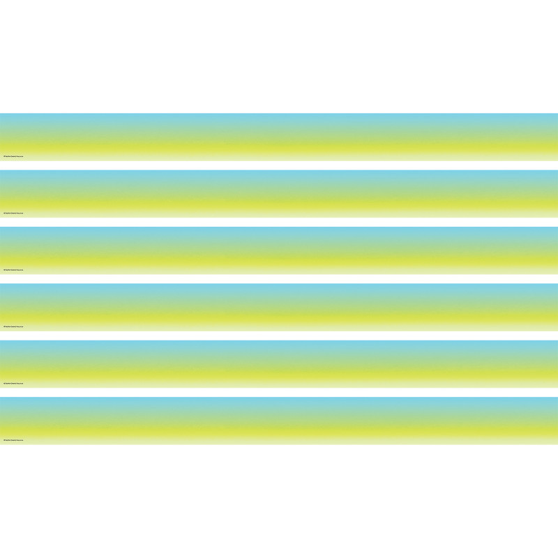 TEACHER CREATED RESOURCES Teacher Created Resources® Aqua and Lime Color Wash Straight Border Trim, 35 Feet Per Pack, 6 Packs