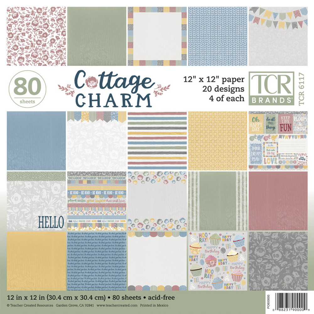 TEACHER CREATED RESOURCES Teacher Created Resources® Cottage Charm Project Paper, 80 Sheets