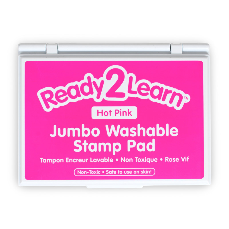 LEARNING ADVANTAGE READY 2 LEARN™ Jumbo Washable Stamp Pad - Hot Pink - 6.2"L x 4.1"W
