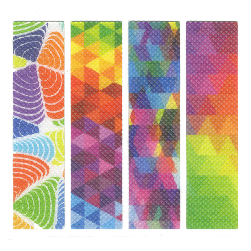 THE PENCIL GRIP The Pencil Grip™ Zen Strips, Bumpy Brights Set 3, 40 Strips