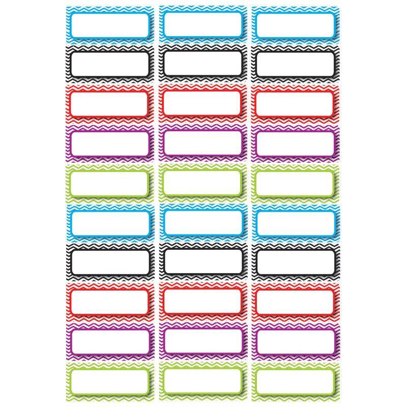 ASHLEY PRODUCTIONS Ashley Productions® Die-Cut Magnetic Foam Color Chevron Labels/Nameplates, Pack of 30