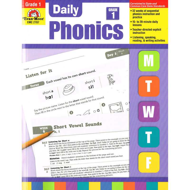 CARSON DELLOSA EDUCATION Evan-Moor Educational Publishers Daily Phonics Book, Teacher's Edition, Grade 1