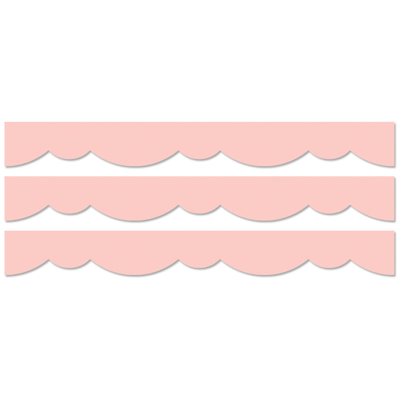 CREATIVE TEACHING PRESS Creative Teaching Press® Blush Stylish Scallops EZ Border, 48 Feet Per Pack, 3 Packs