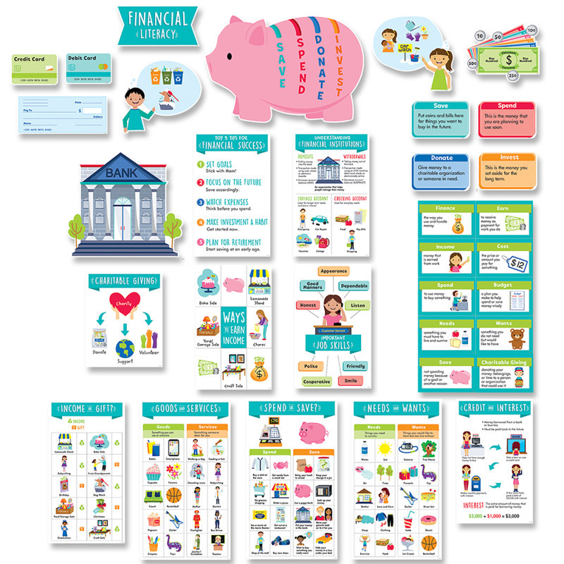 CREATIVE TEACHING PRESS Creative Teaching Press® Financial Literacy for Kids Bulletin Board Set