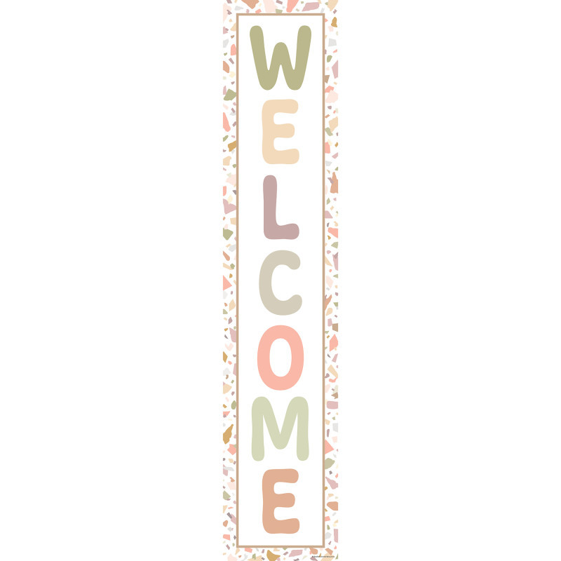 TEACHER CREATED RESOURCES Teacher Created Resources® Terrazzo Tones Welcome Banner, 8" x 39"