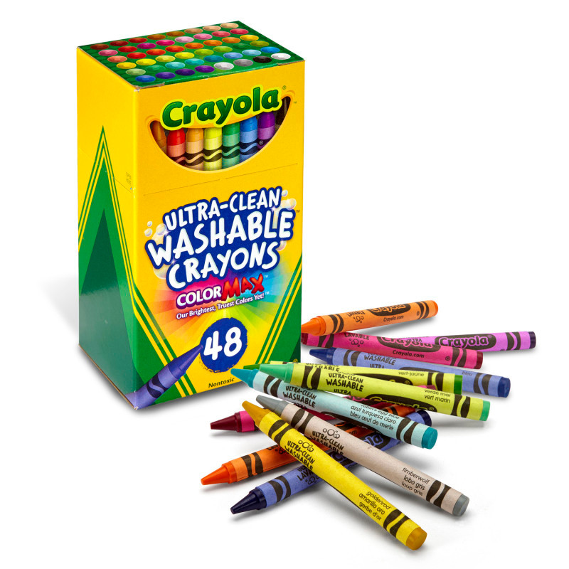 CRAYOLA LLC Crayola® Ultra-Clean Washable Crayons, Regular Size, Pack of 48