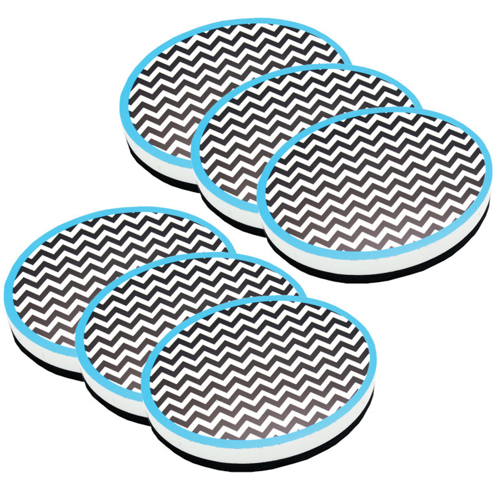 ASHLEY PRODUCTIONS Ashley Productions® Magnetic Whiteboard Eraser, Chevron, Pack of 6 ASHLEY PRODUCTIONS Ashley Productions® Magnetic Whiteboard Eraser, Chevron, Pack of 6