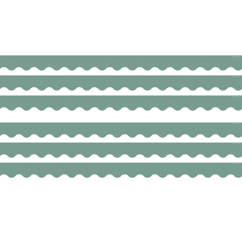 TEACHER CREATED RESOURCES Teacher Created Resources® Retreat Green Scalloped Border Trim, 35 Feet Per Pack, 6 Packs