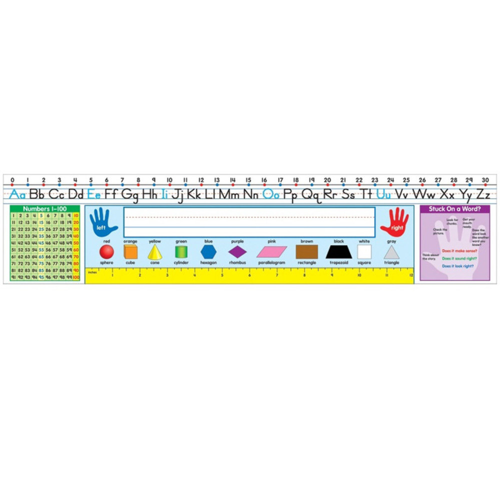 CARSON DELLOSA EDUCATION Carson Dellosa Education Self-Adhesive Traditional Manuscript Nameplates, Grades 1-2, Pack of 30