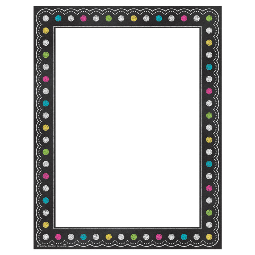TEACHER CREATED RESOURCES Teacher Created Resources® Chalkboard Brights Computer Paper, 50 Sheets