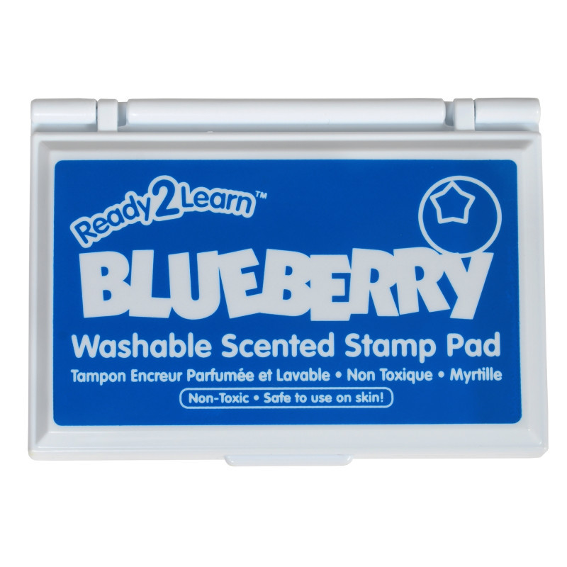 LEARNING ADVANTAGE READY 2 LEARN™ Washable Stamp Pad, Blueberry Scented, Blue