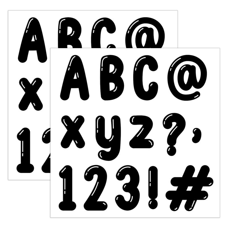CREATIVE TEACHING PRESS Creative Teaching Press® Core Decor Bubble Letters Designer Letters, 216 Pieces Per Pack, 2 Packs