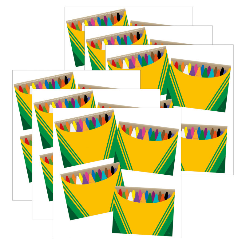 EUREKA Eureka® Crayola® Name Tags, 2-7/8" x 2-1/4", 40 Per Pack, 6 Packs