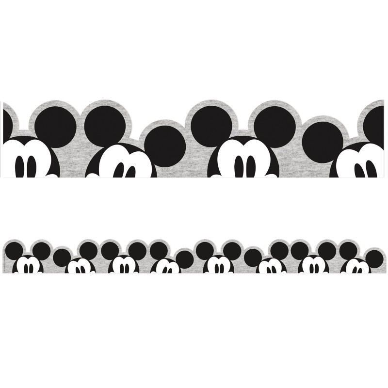 EUREKA Eureka® Mickey Mouse® Throwback Peeking Mickeys Extra Wide Deco Trim®, 37 Feet