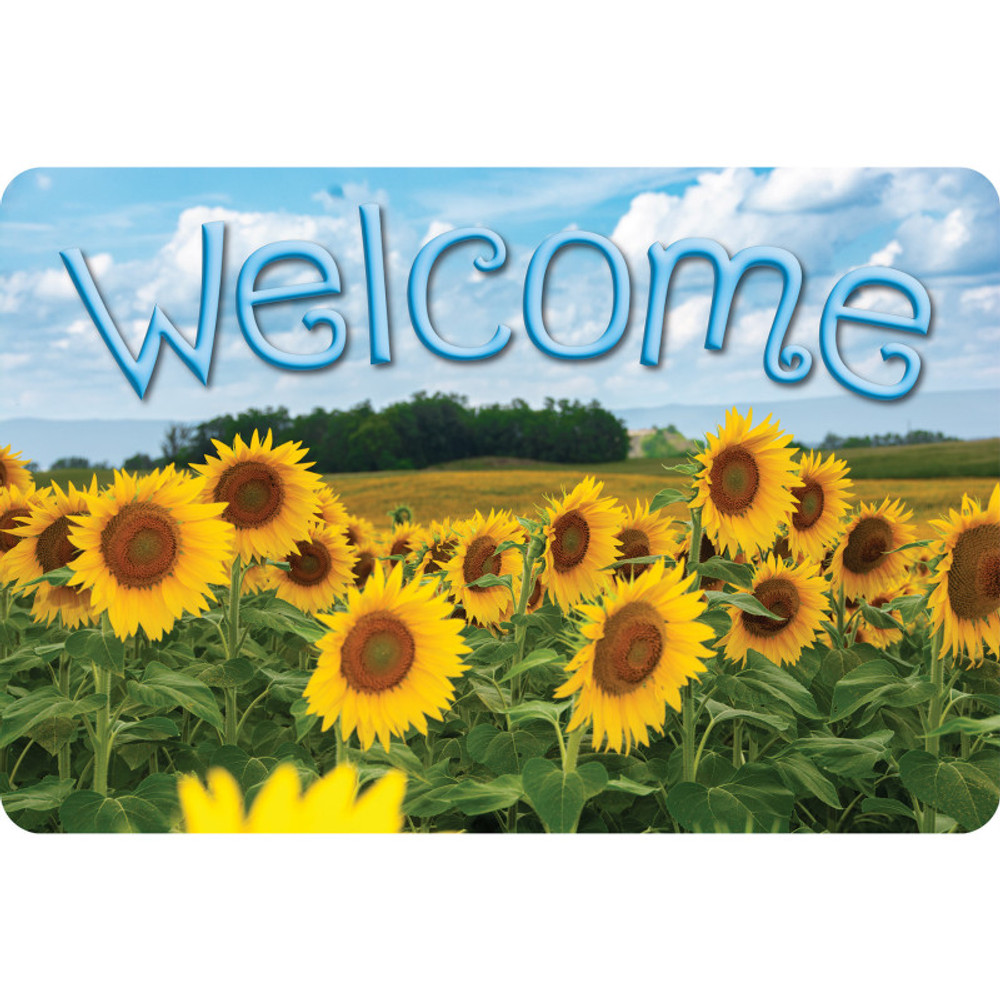 ASHLEY PRODUCTIONS Ashley Productions® The Original Fun Mat™, Welcome Mat, 15.5" x 23.5", Sunflowers Welcome ASHLEY PRODUCTIONS Ashley Productions® The Original Fun Mat™, Welcome Mat, 15.5" x 23.5", Sunflowers Welcome