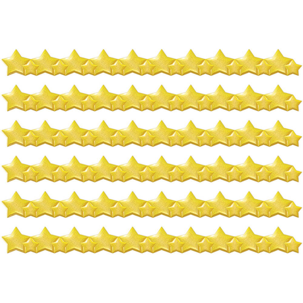 EUREKA Eureka® Stars Extra Wide Deco Trim®, 37 Feet Per Pack, 6 Packs