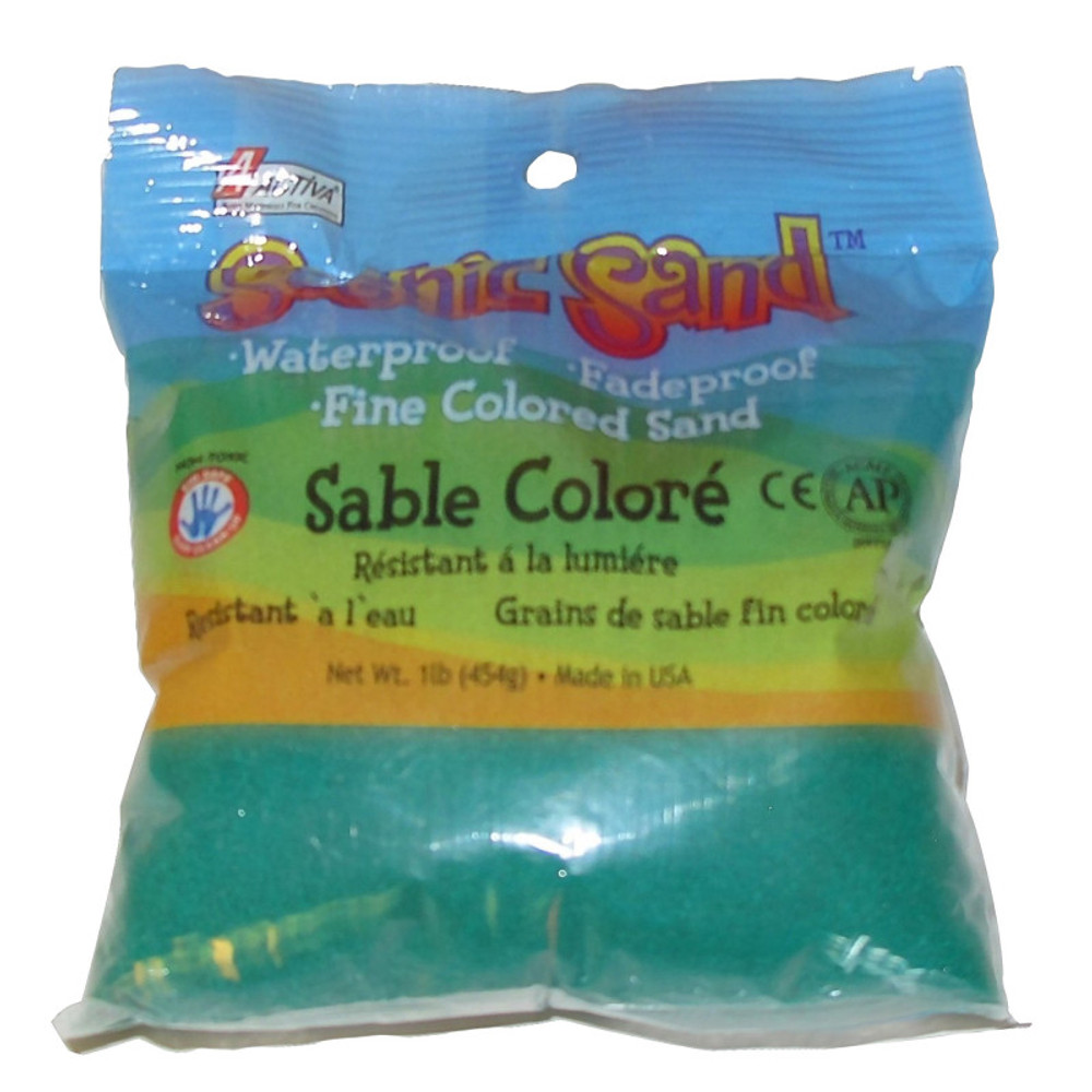 ACTIVA PRODUCTS ACTÍVA Scenic Sand™ Craft Colored Sand, Vivid Green, 1lb (454g) Bag