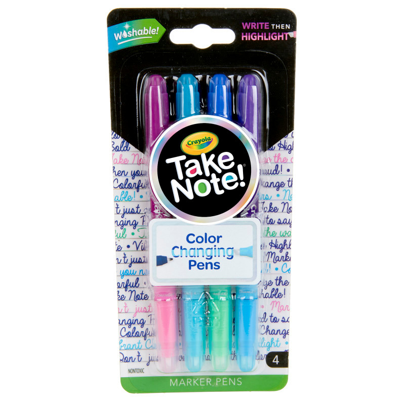 CRAYOLA LLC Crayola® Take Note! Dual Ended Color Changing Pens, 4 Count