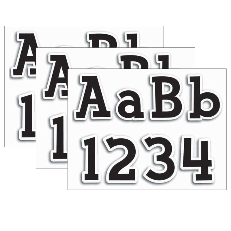 CREATIVE TEACHING PRESS Creative Teaching Press® Fancy Black 4" Designer Letters, 210 Per Pack, 3 Packs