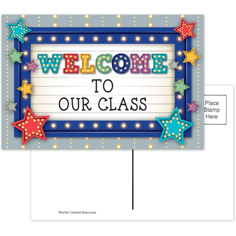 TEACHER CREATED RESOURCES Teacher Created Resources® Marquee Welcome Postcards, Pack of 30