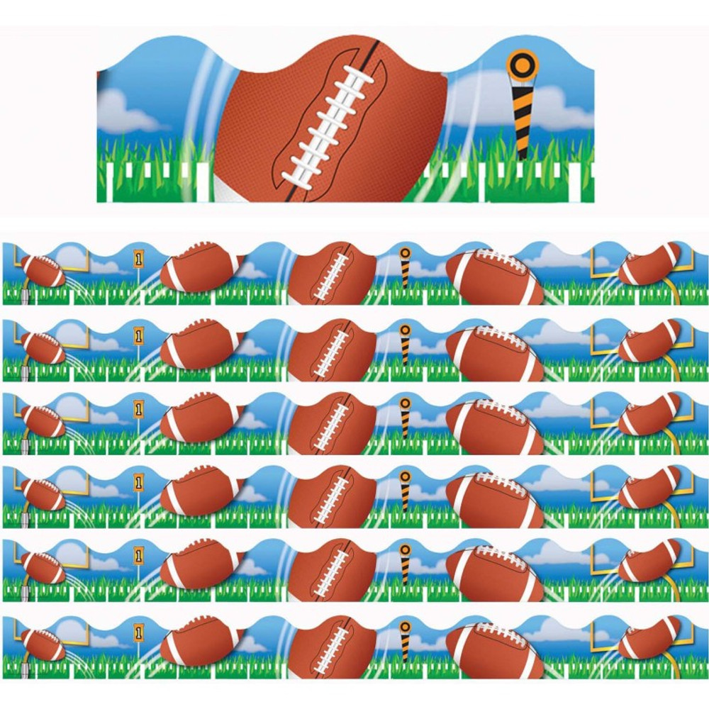 EUREKA Eureka® Football Deco Trim®, 37 Feet Per Pack, 6 Packs