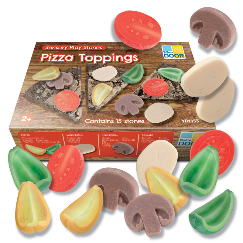 YELLOW DOOR US LLC Yellow Door Sensory Play Stones, Pizza Toppings