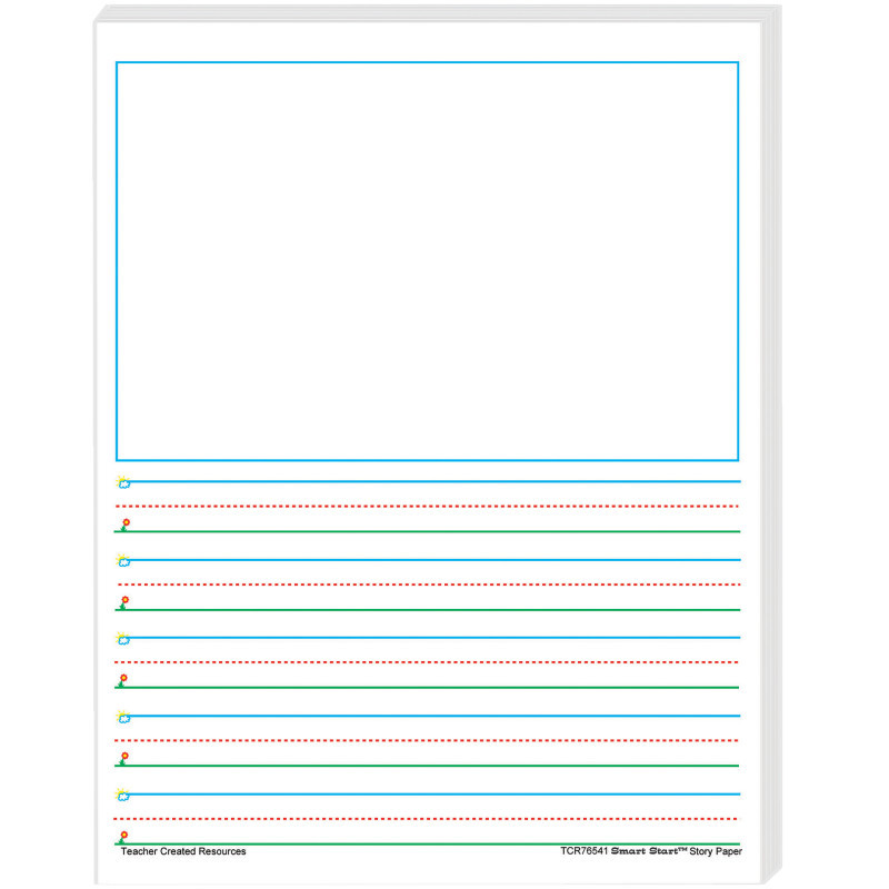 TEACHER CREATED RESOURCES Teacher Created Resources® Smart Start 1-2 Story Paper: 100 Sheets