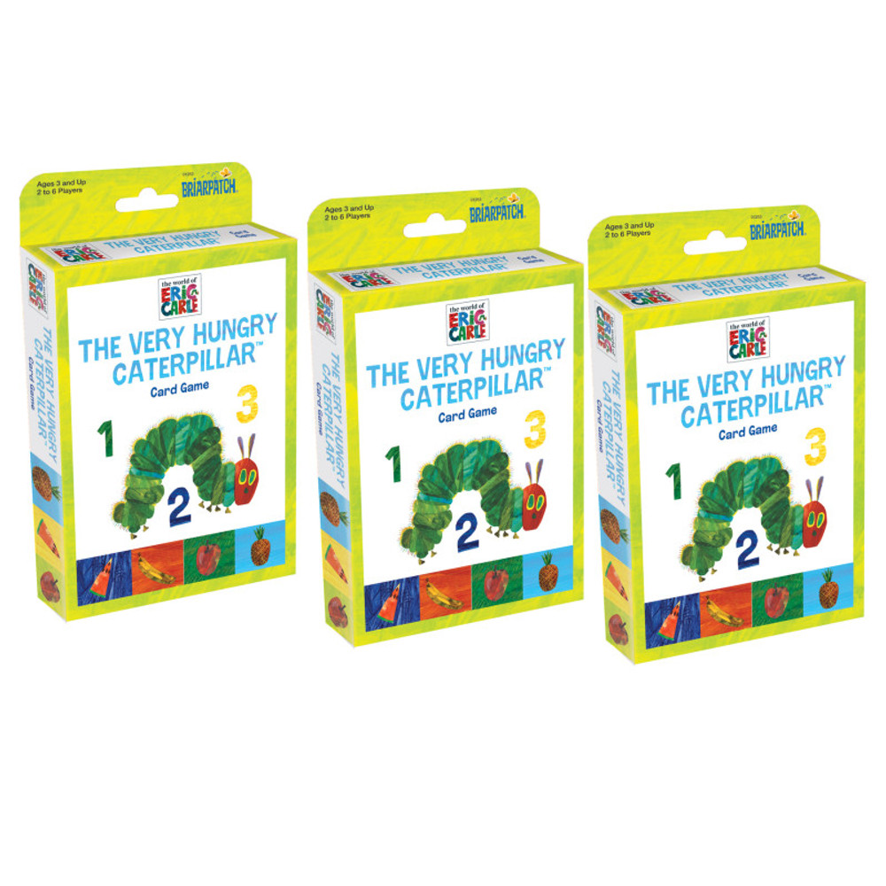 UNIVERSITY GAMES Briarpatch® The World of Eric Carle™ The Very Hungry Caterpillar™ Card Game, Pack of 3