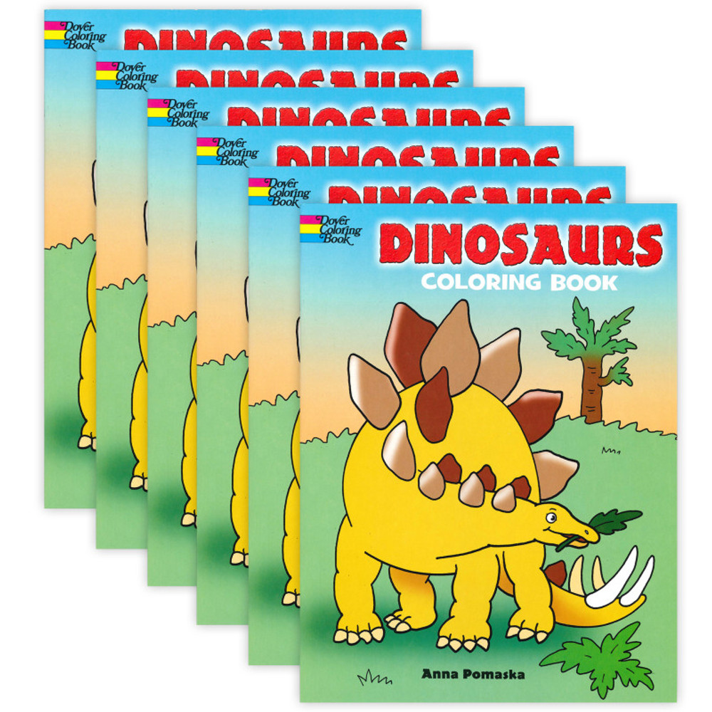 DOVER PUBLICATIONS Dover Coloring Book Dinosaurs Coloring Book, Pack of 6