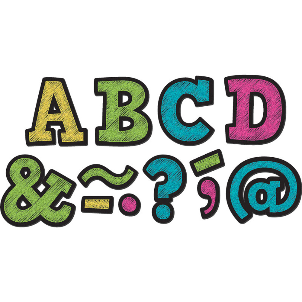 TEACHER CREATED RESOURCES Teacher Created Resources® Chalkboard Brights Bold Block 2" Magnetic Letters